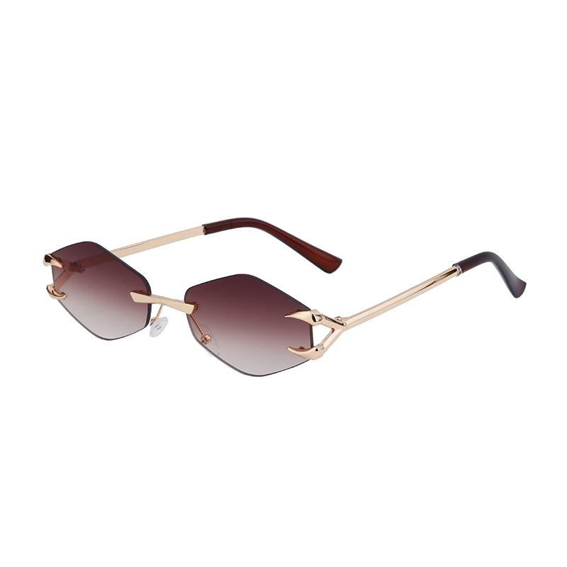 Fashion Frameless Sunglasses Female Personality Street Shot Sunscreen Sunglasses Female Shades