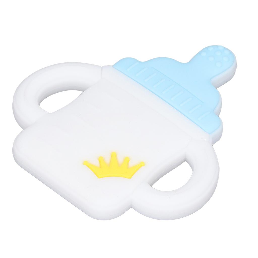 Baby Teether Cartoon Bottle Shape One Piece Soft Flexible Baby Silicone Teether Baby Teething Chew Toys