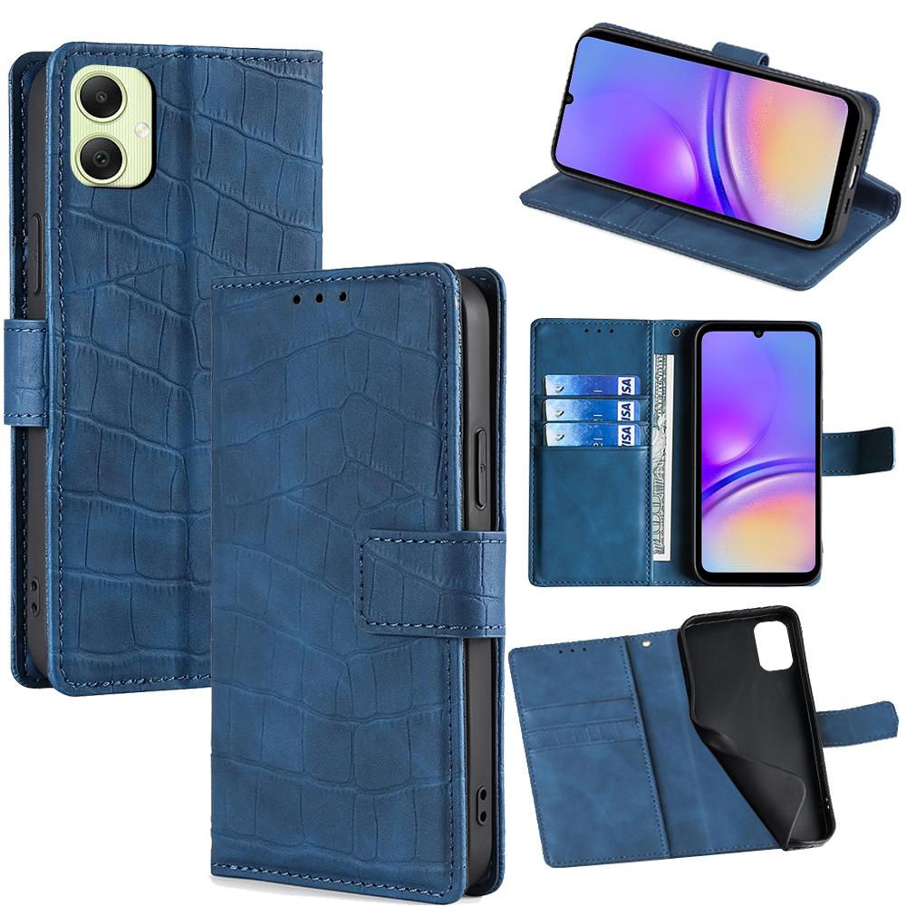 For Samsung Galaxy A05 4G Case Crocodile Texture PU Leather Phone Cover