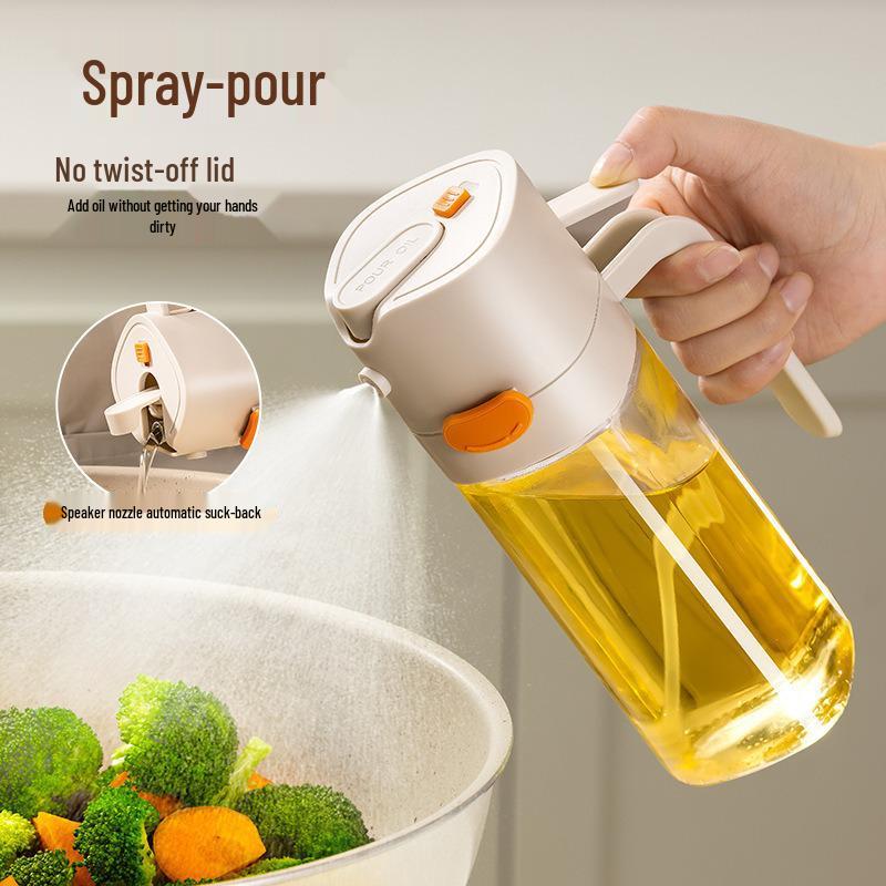 Leak-Proof Dual-Use Oil Sprayer Bottle for Home - Glass Spray & Pour, No-Stick, All-in-One Kitchen Essential