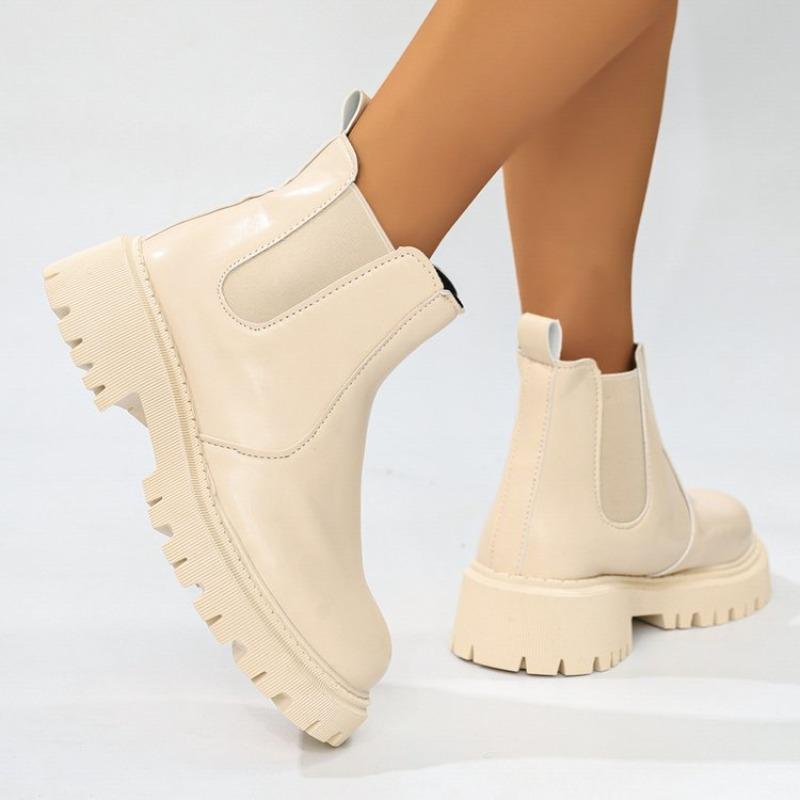 

Мода 2025 Женская обувь Ботильоны Женские ботинки Модные Слипоны Офис и Карьера Новые Туфли с круглым носком больших размеров для женщин 35