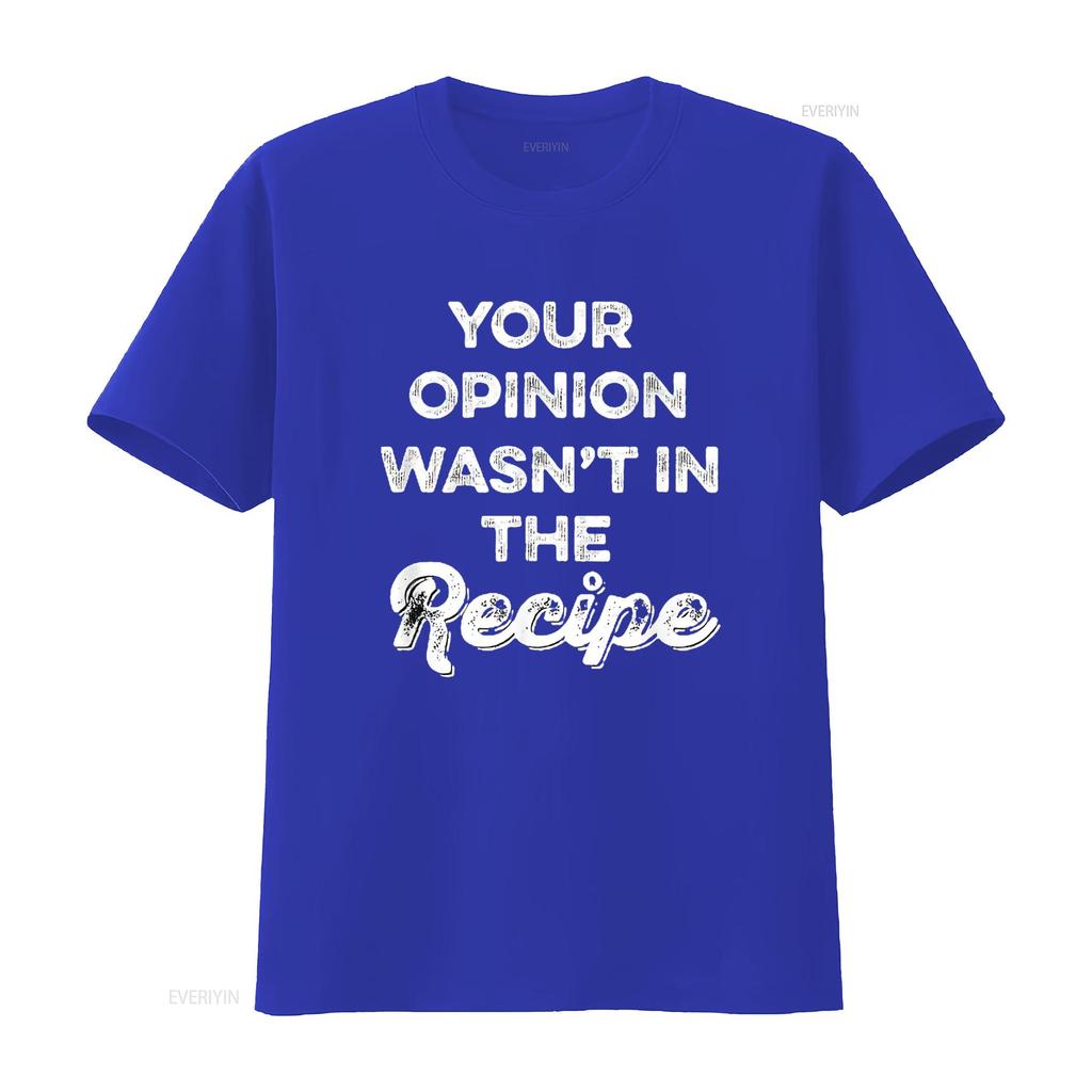 Lustiges Herren-Koch-T-Shirt Deine Meinung war nicht im Rezept Schwarz vintage Gewaschen Stilvoller Streetwear Bequem Leicht modisch