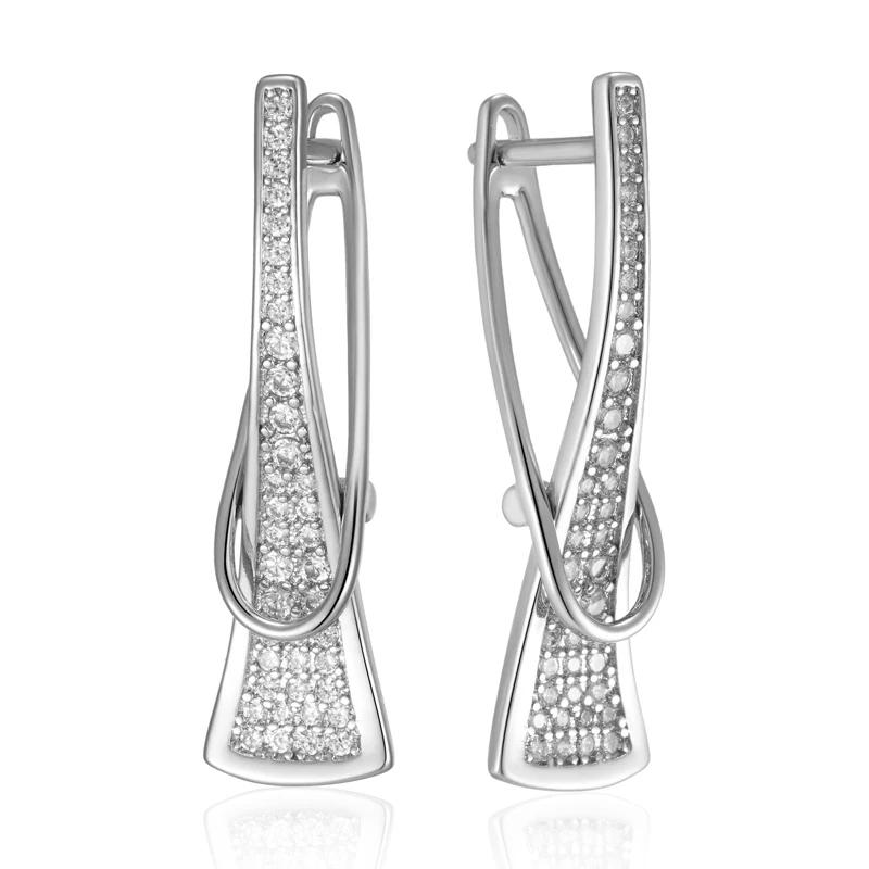 

Элегантные висячие серьги с геометрическим узором из циркона для женщин, вечерние индивидуальные украшения, сексуальные аксессуары