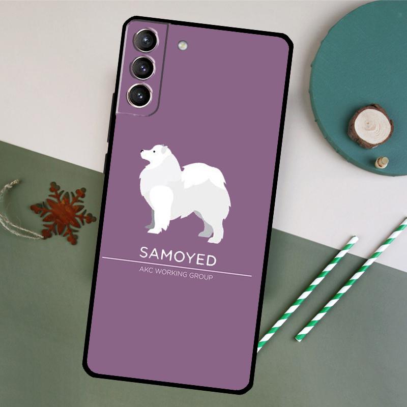 Cartoon Samoyed Dog Phone Case For Samsung Galaxy S25 S26 Ultra S20 S21 S22 S23 S24 Plus S10 S25 FE Back Cover