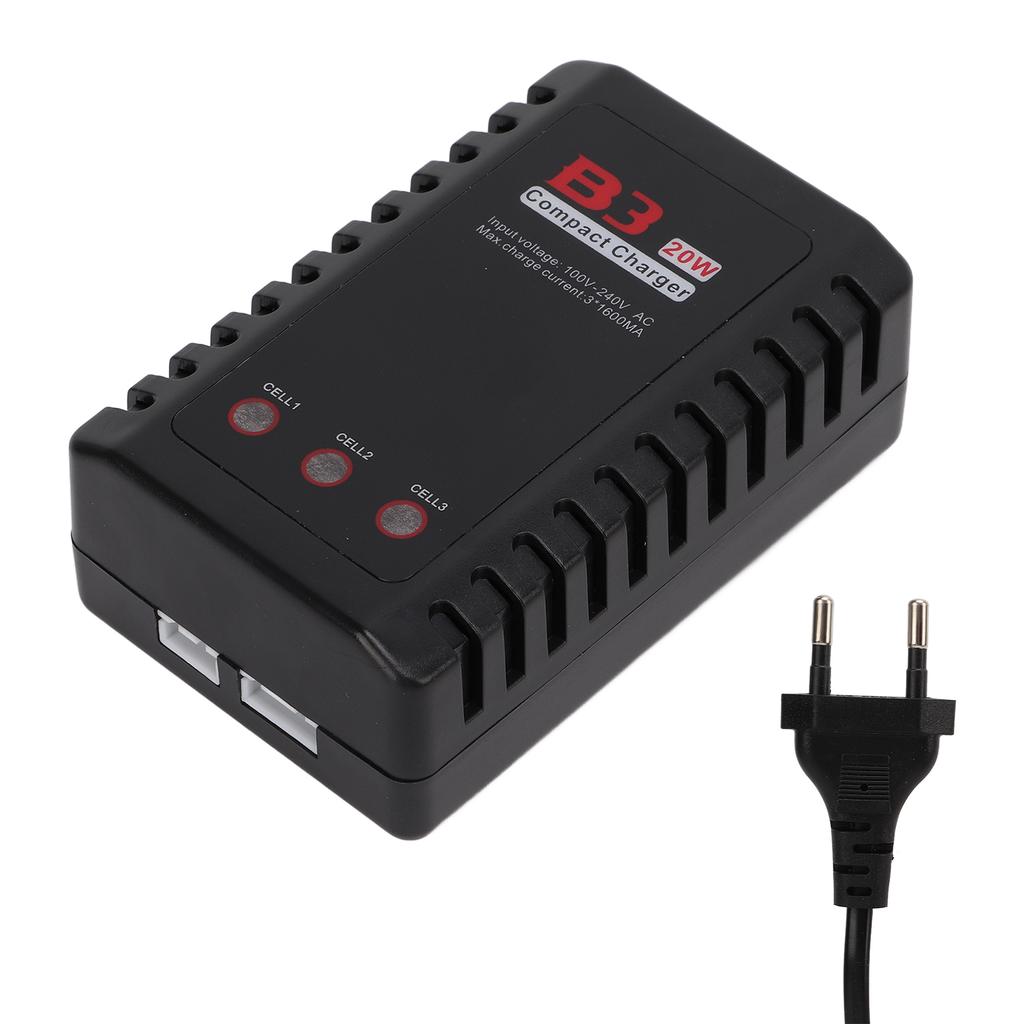 HotRC B3 Balance Charger Efficient Heat Dissipation Auto Power Off HotRC B3 Lipo Battery Charger