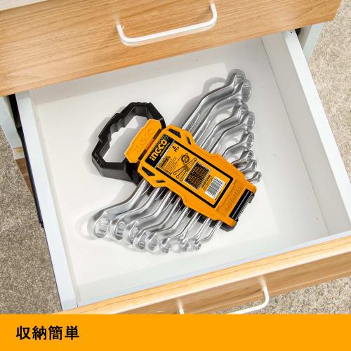 INGCO Open End Wrench Set, 8 Pieces, 6-22mm, Cr-V Material, HKSPA3088, for Automotive Assembly and Repair