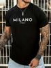 Milano Italy Print T-shirt Men/women Short Sleeve Unisex Cotton Shirt Tee's Tops