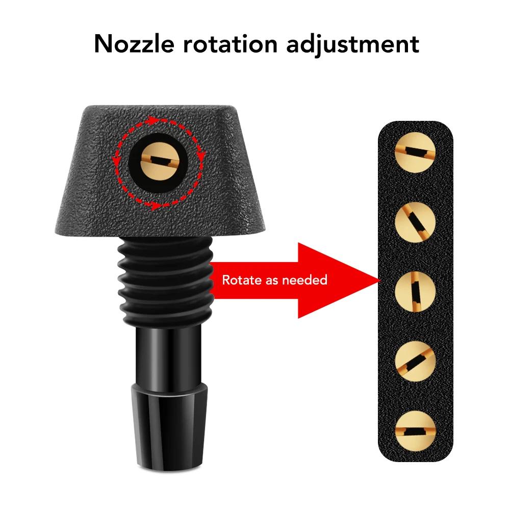 2 Teile/satz Auto Universal Frontscheibe Wischer Düse Jet Sprayer Kits Sprinkler Wasser Fan Auslauf Abdeckung Washer Outlet Einstellung