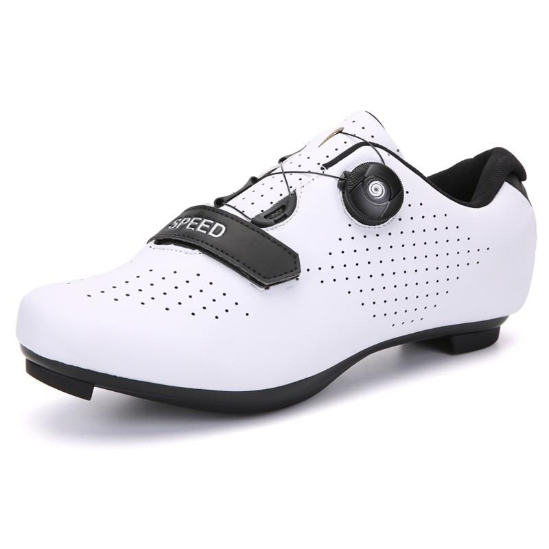 Men Women Cycling Shoes With Dual Buckle Hard Sole Road MTB Bike Rubber Outsole