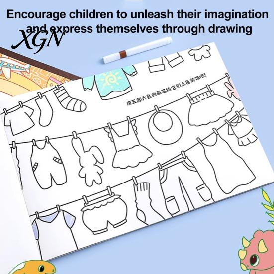 Portable Sketch Paper for Travel 2PCS Children Coloring Book, with 30 Pages, Drawing And Sketching Ocean Life Sheets Art Supplies, Kids