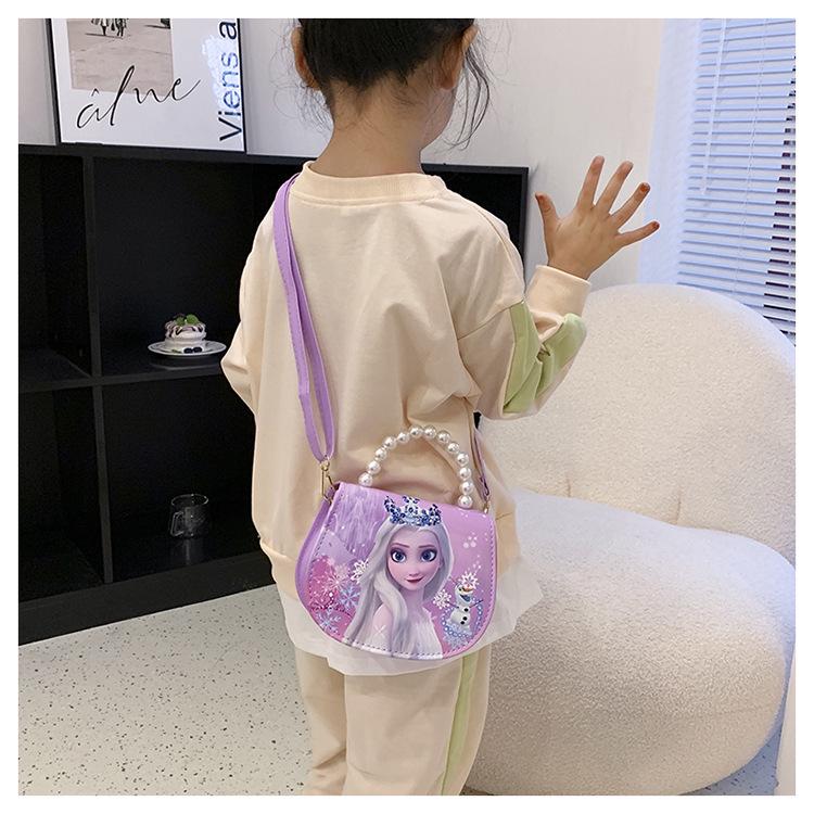 Princess-Style Cartoon Crossbody Bag - Cute Handheld Shoulder Purse for Girls