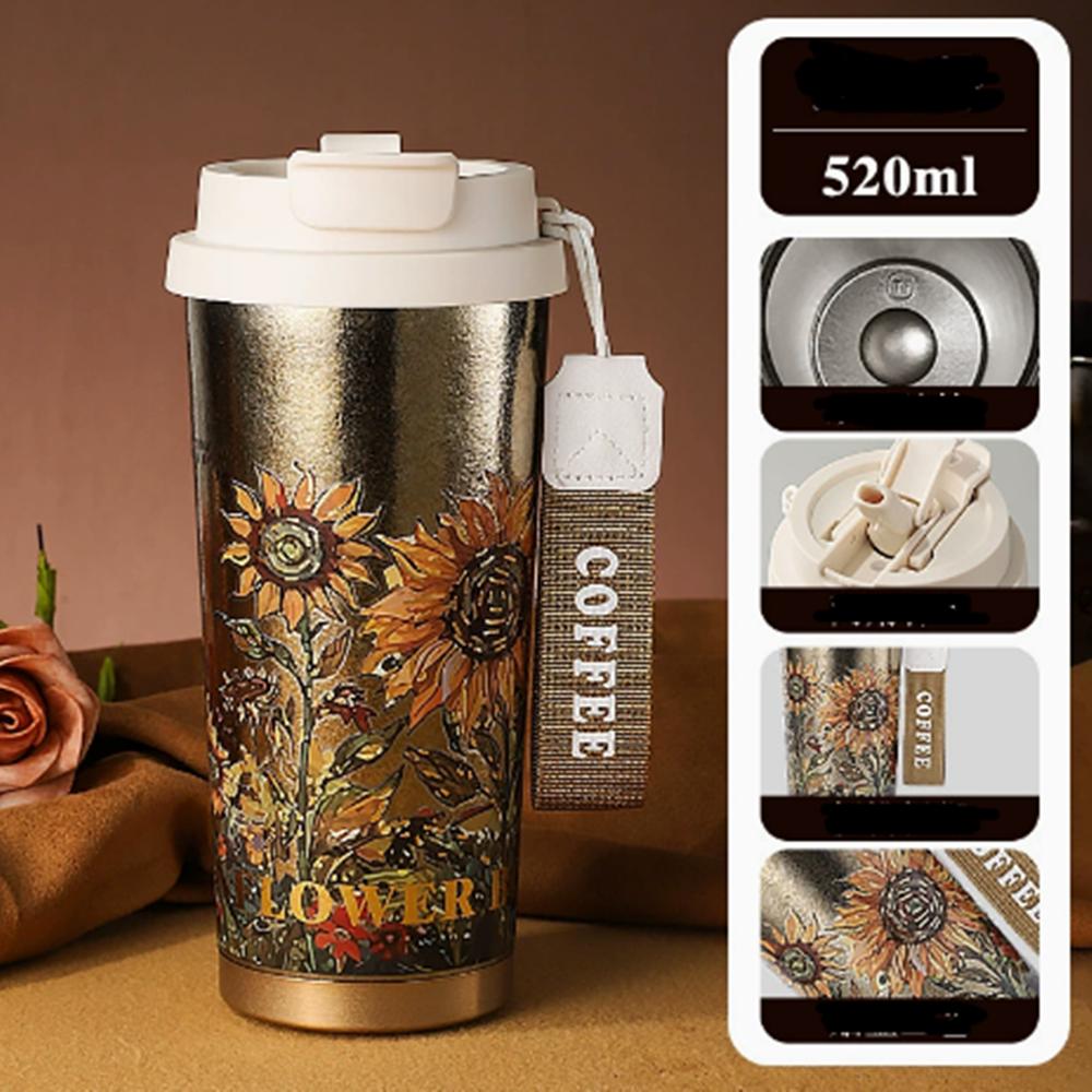 Titanium Insulated Thermal Mug Coffee Cup Travel Tumbler Vaccum Keep Drinks Cold Hot Portable Leakproof For Outdoor Office Car