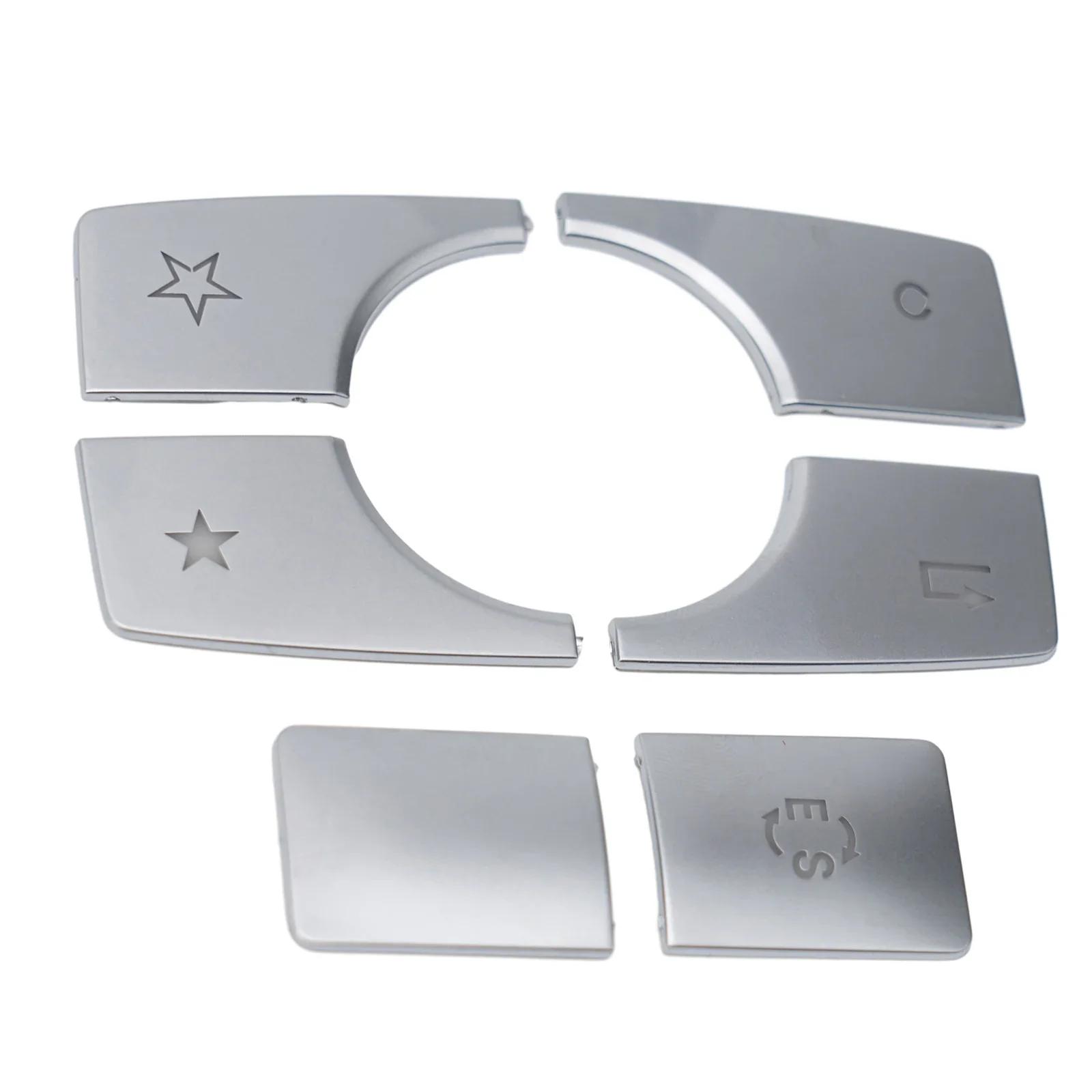 

2025 Hot Racing Grills 6Pcs Center Console Multimedia Button Cover For Mercedes For Benz E Class W212 10-15 Car Centre Multimedi