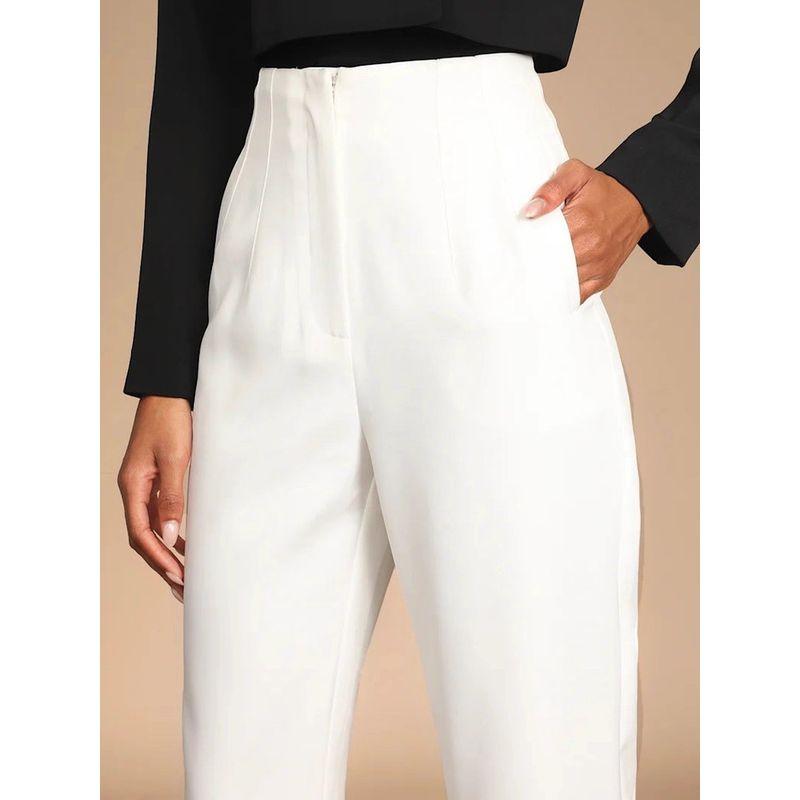 Foreign Trade Order Lu High-Quality Texture High Waist Belly Holding Heavy Drape Hip-Type Show Small Wide-Leg Pants Commuter Suit Pants