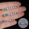 1 Pair 4Mm Multicolor  Stud Earrings For Women Ear Bone Nail Cartilage Ea