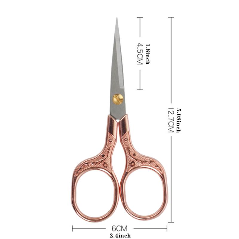 Retro Zakka Stainless Steel Vintage Scissors Sewing Stationery Grooming Cutter Embroidery Cross-Stitch Yarn Thread Tools Shears Set