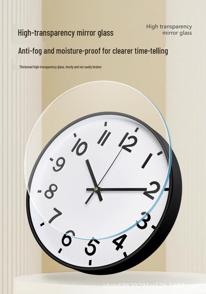 12-Inch Light Luxury Quartz Wall Clock: Simple, Creative Design for Home