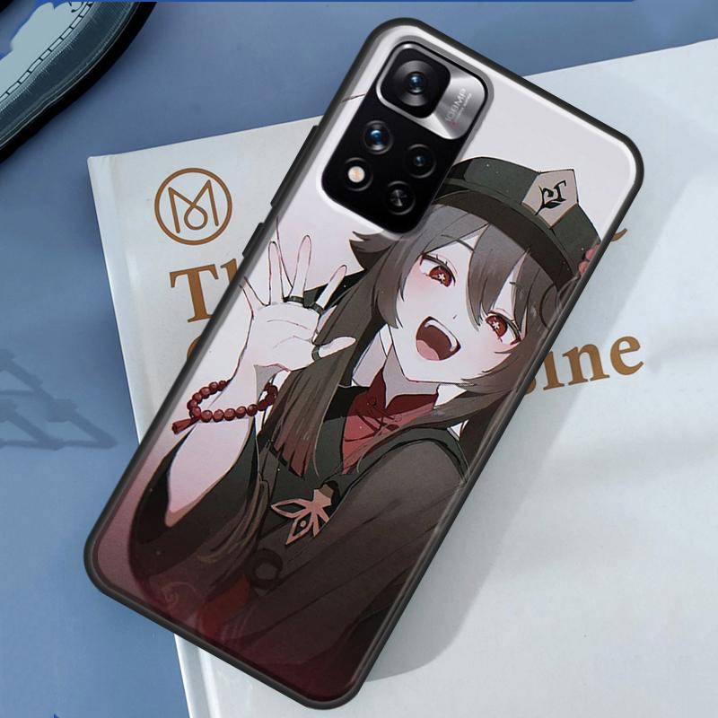 Hu Tao Genshin Impact Cartoon Case For Xiaomi Redmi Note 14 13 Pro 12 11 9 10 9S 10S 11S 12S Redmi 13C 10C 12C 14C Cover