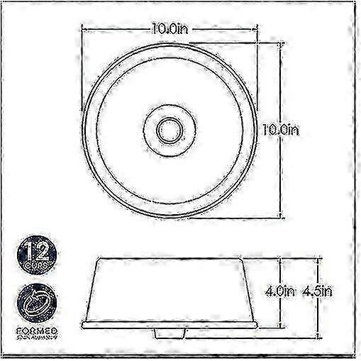 10 Inch Fluted Ring Cake Non Stick Coating, Robust Thick Carbon Steel XKS