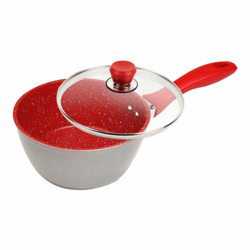 

[Official Japanese Product] Flavorstone 16cm Milk Pan with Lid, Non-Stick, Small