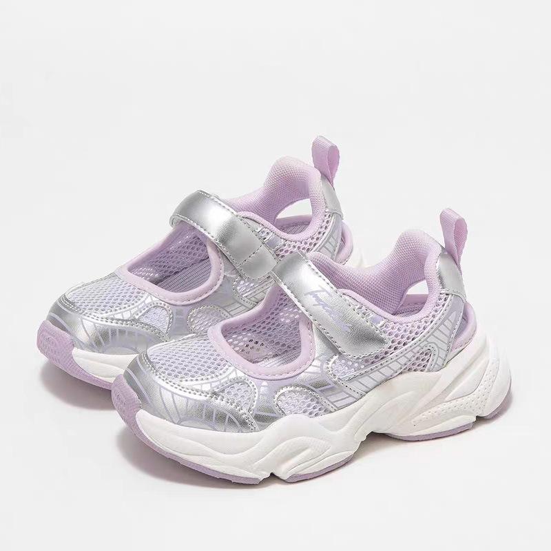 

Спортивные сандалии для девочек 2025 новая летняя детская обувь весенняя мягкая подошва обувь с закрытым носком легкая модная для мальчиков 30 фиолетовый