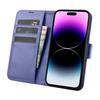 2-in-1 Leather Flip Case for iPhone 14 Pro Max anti-RFID Wallet Case Light Purple