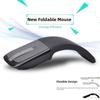 Arc-shaped Touch Folding Mouse 1200DPI Optical Ergonomic Bluetooth Mouse Bluetooth/2.4G Portable Cordless Mouse Smooth Office