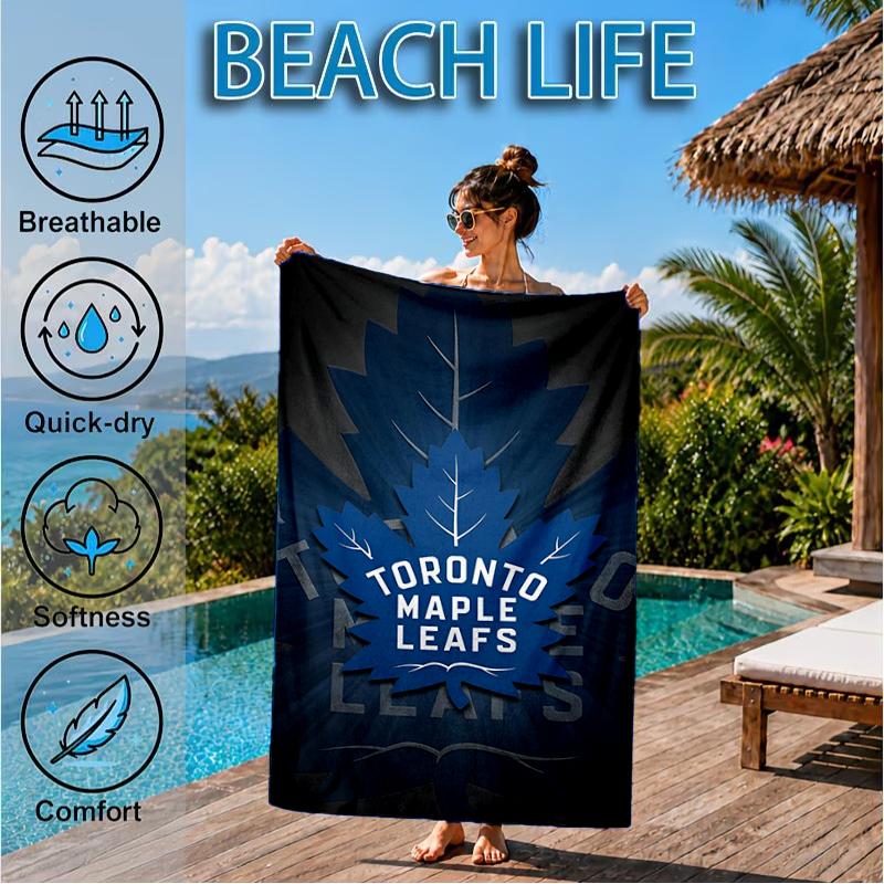 Toronto Leafs Hockey Beach Towel, Super Soft Microfiber, Perfect Gift for Her/Him, Birthday, for Pool, Beach, Travel, Decor Beach Party