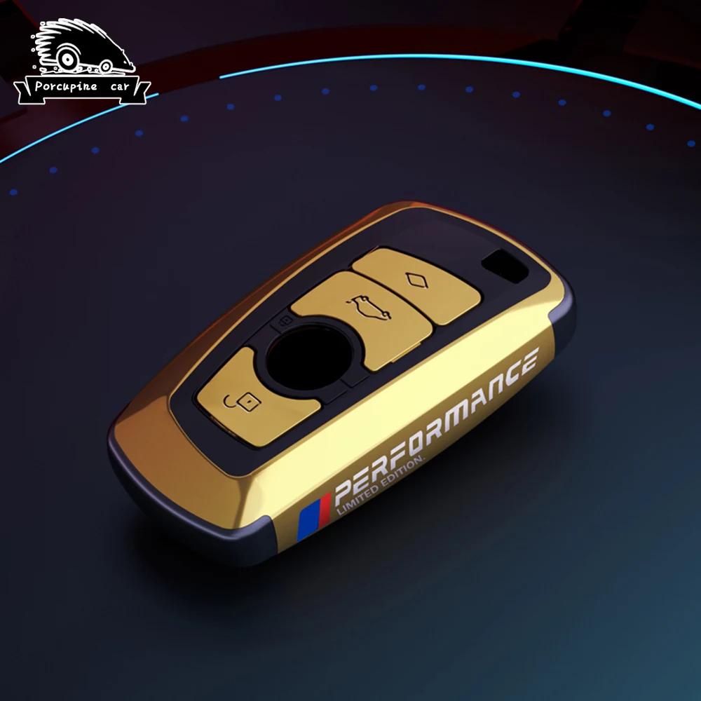 

ABS Car Remote Key Case Cover Shell For BMW 1 3 5 7 Series X1 X3 X4 X5 X6 F10 F20 320i 530i 550i F30 F15 F16 F07 F01 F02 F25 F31 золотий