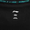 Li Ning Badminton Series Printed Logo Round Neck Comfortable Versatile Breathable Short Sleeve T-Shirt Men Tops Black AHSU893-1