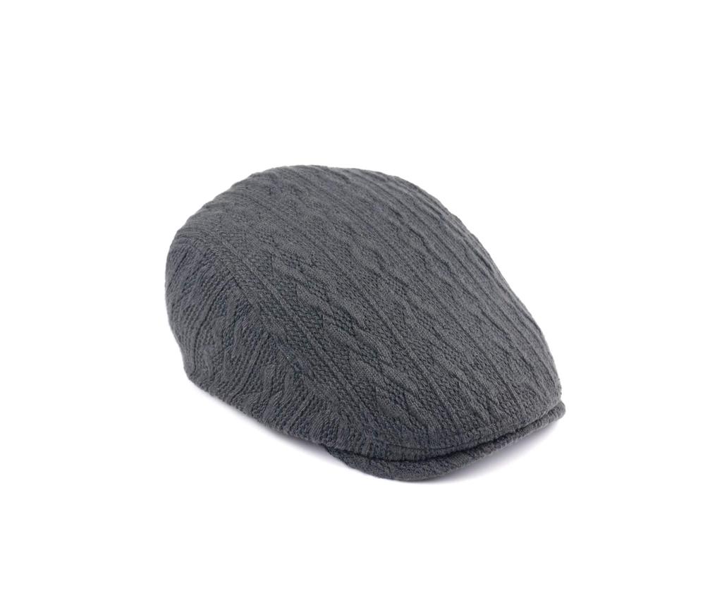 Croogo Newsboy Knit Hunting Basic Cold Weather Beret Cap, Hat, Simple, Style, Women's (Gray)