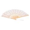 Folding Fan Hallow Lace Bamboo Bones Vintage Style Hand Fan with Tassel for Performance Clothes Decoration Gift