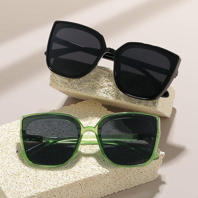 Box Sunglasses Big Face Trendy Sunglasses Women'S Retro Glasses Same Sunglasses
