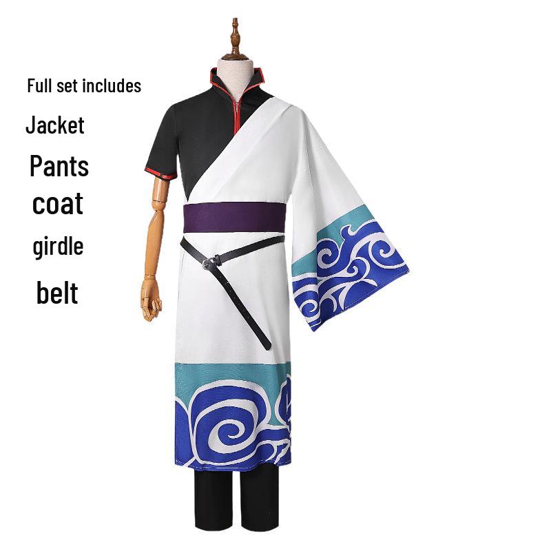 Gintama Sakata Gintoki Gin-san Costume 2D