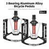 WEST BIKING 3 Bearing Bicycle Pedal CNC Aluminum Alloy Anti Slip MTB Road Bike Pedal Widen Pedals Profession Bike Accessories