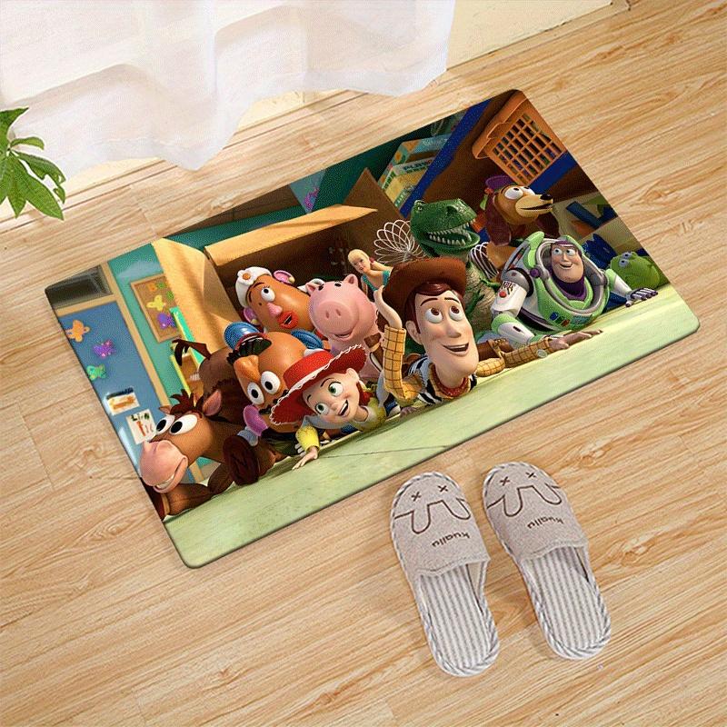 

1pc Toy Story Pattern Area Rug Soft Flannel Floor Mat for Living Room, Office, Bedroom and Carpet, Sofa Coffee Table Floor Mat 60cm by 90cm