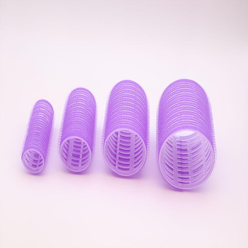 

Hair curler nylon small curly hair curl Internet celebrity bangs large artifact self-adhesive fluffy tube hairdressing 2.5 curling barrel (6pcs) фіолетовий
