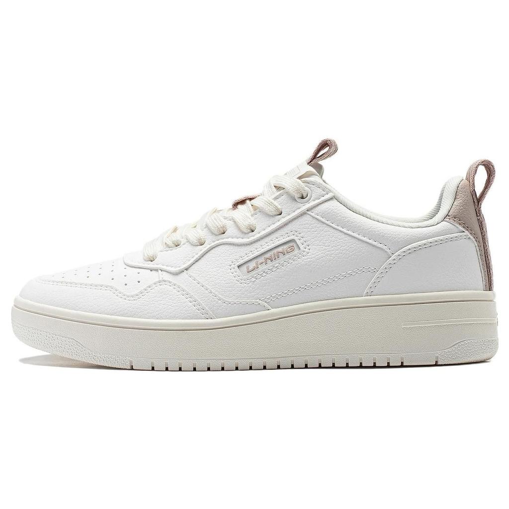 Li Ning Star Candy Slip Resistant, Abrasion Resistant, Lightweight, Breathable Low Top Skateboard Shoes Women's White AGCT472-2