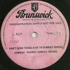 7inch Record COWBOY CHURCH SUNDAY SCHOOL  Dont Send Those Kids To Sunday Sch L9219PROMO Brunswick 1956 UK CountryFolk Used