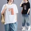 2024 Dames Koreaanse Stijl Losse Pasvorm Puur Katoen Korte Mouw T-shirt