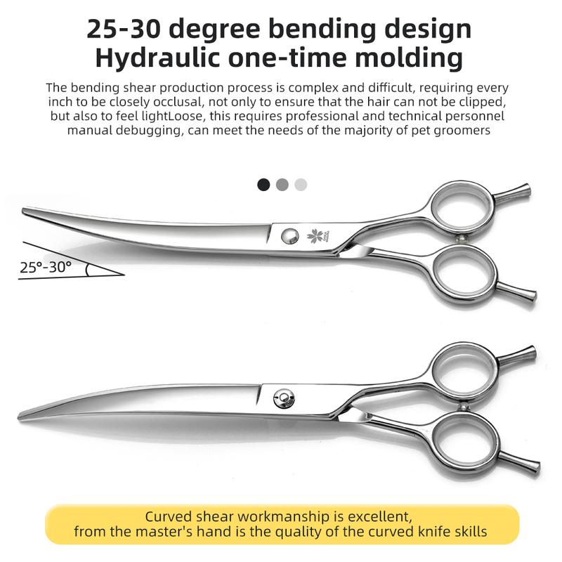 Professional Pet Beauty Scissors Japan 440c Steel Dog Teddy Pet Beautician 7.5 Inches Bending Scissors Thin Scissors High-Qualit