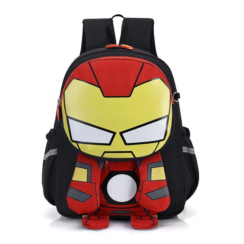 Spider Man Kids Backpack Cartoon Nylon Lightweight School Bag With Cushion Straps For Boys And Girls