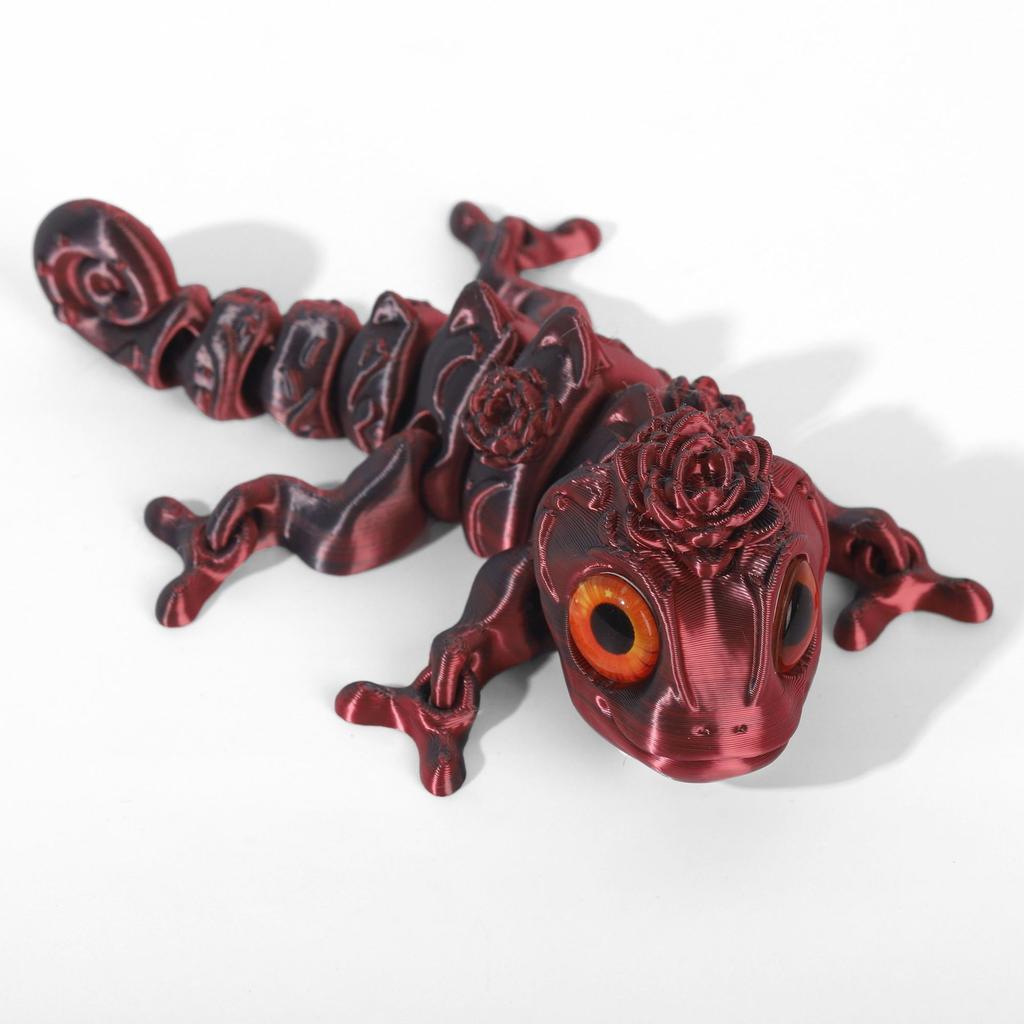 14cm 3D Printing Chameleon Toy Simulation Eyeball Chameleon Animal Model Figure Home Decoration Creative Toy Gifts