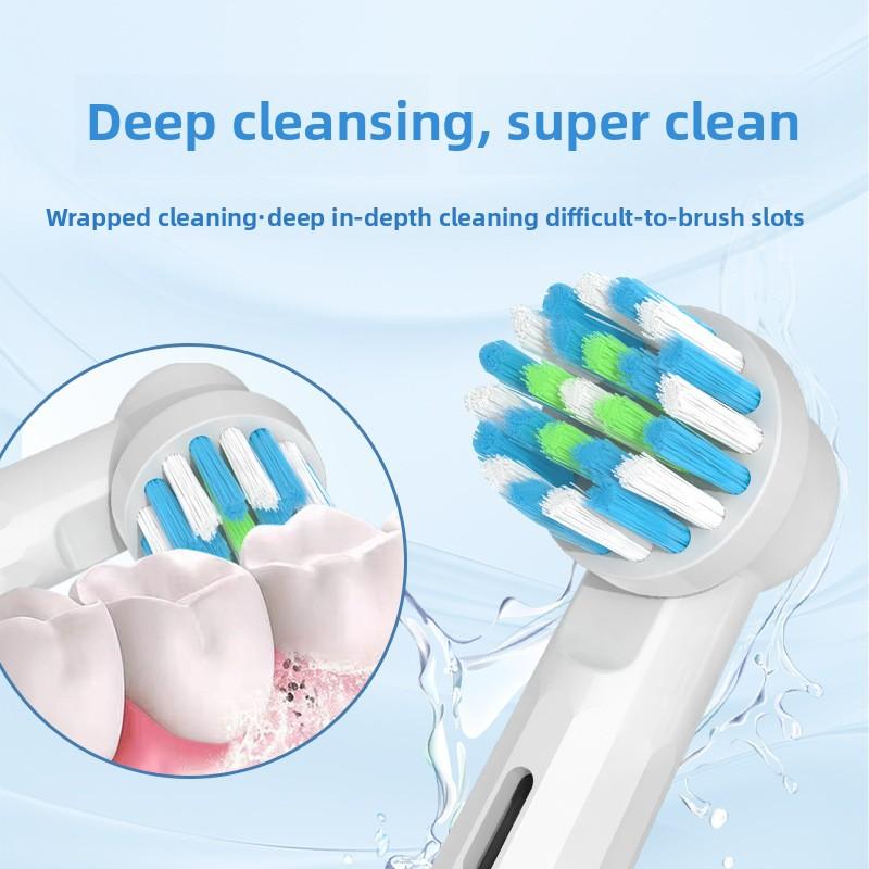 Odpowiedni do główki szczoteczki elektrycznej Oral B Oral-b Obrotowe Miedziane Włókna DuPont, Wysokie Zaokrąglenie Neutralna Wymienna Główka Szczoteczki