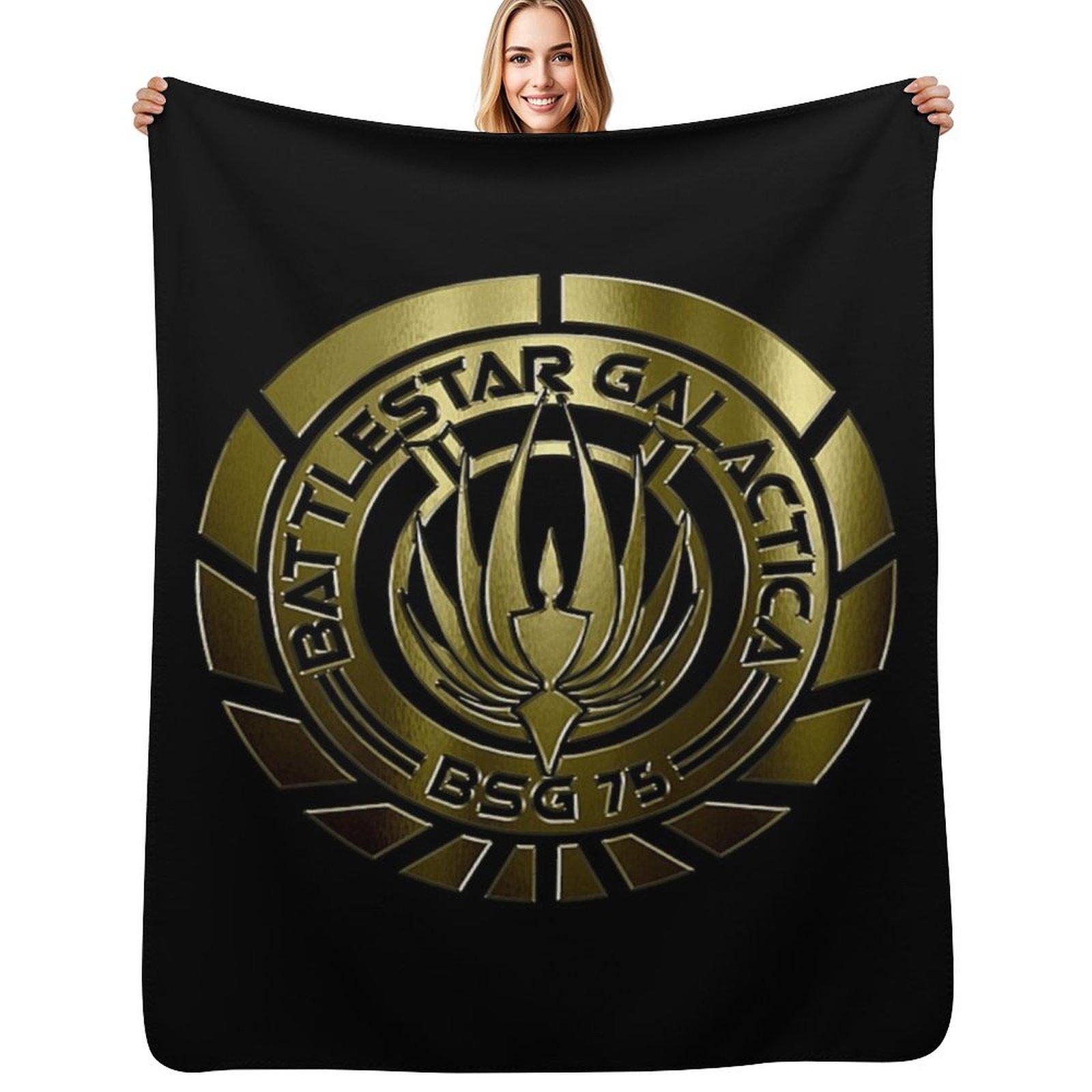 Battlestar Galactica Crest Throw Blanket No Pilling Soft Warm Blanket for Bed Size: 75*100cm, Weight: 230 GSM