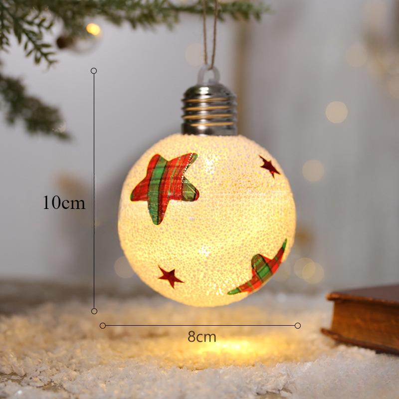 Feiertags-Tischschmuck Weihnachts-Atmosphärendekorationen Weihnachts-Holzhaus-Anhänger, die Licht aussenden können Kreatives Handwerk