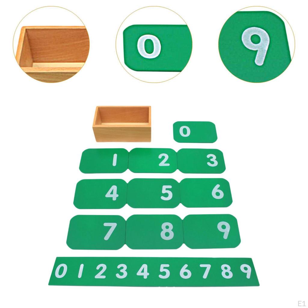 Number Cards Educational Toy, Basic Math Learning, 0-9 Learning Cards, Montessori for Boys