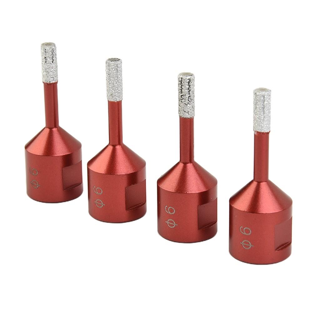4pcs 6mm For M14 Dry Diamond Drill Bits For Porcelain Granite Tile Glass Ceramic
