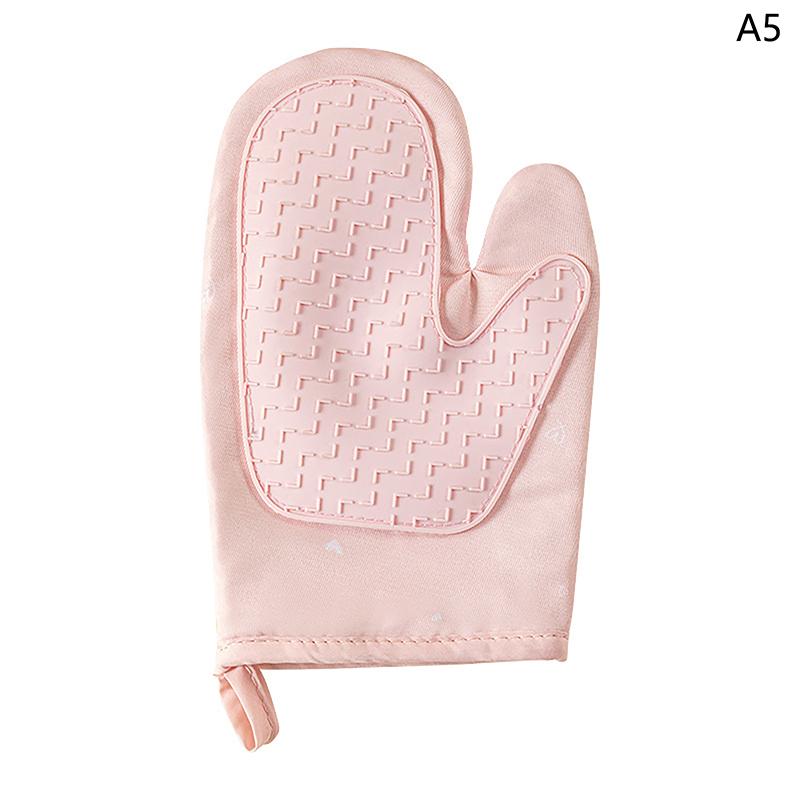 Cotton And Silicone Baking Gloves Microwave Oven Gloves Household Insulation Gloves Oven Anti-Scalding Glove Kitchen Baking Tool