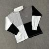 Long Sleeve T Shirt Color Block Embroidery Polo Streetwear Hip Hop Casual Top Young Men